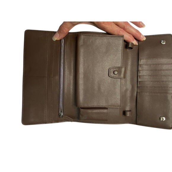 JW PEI Brown Croc-Embossed Clutch Wristlet - Picture 2 of 3